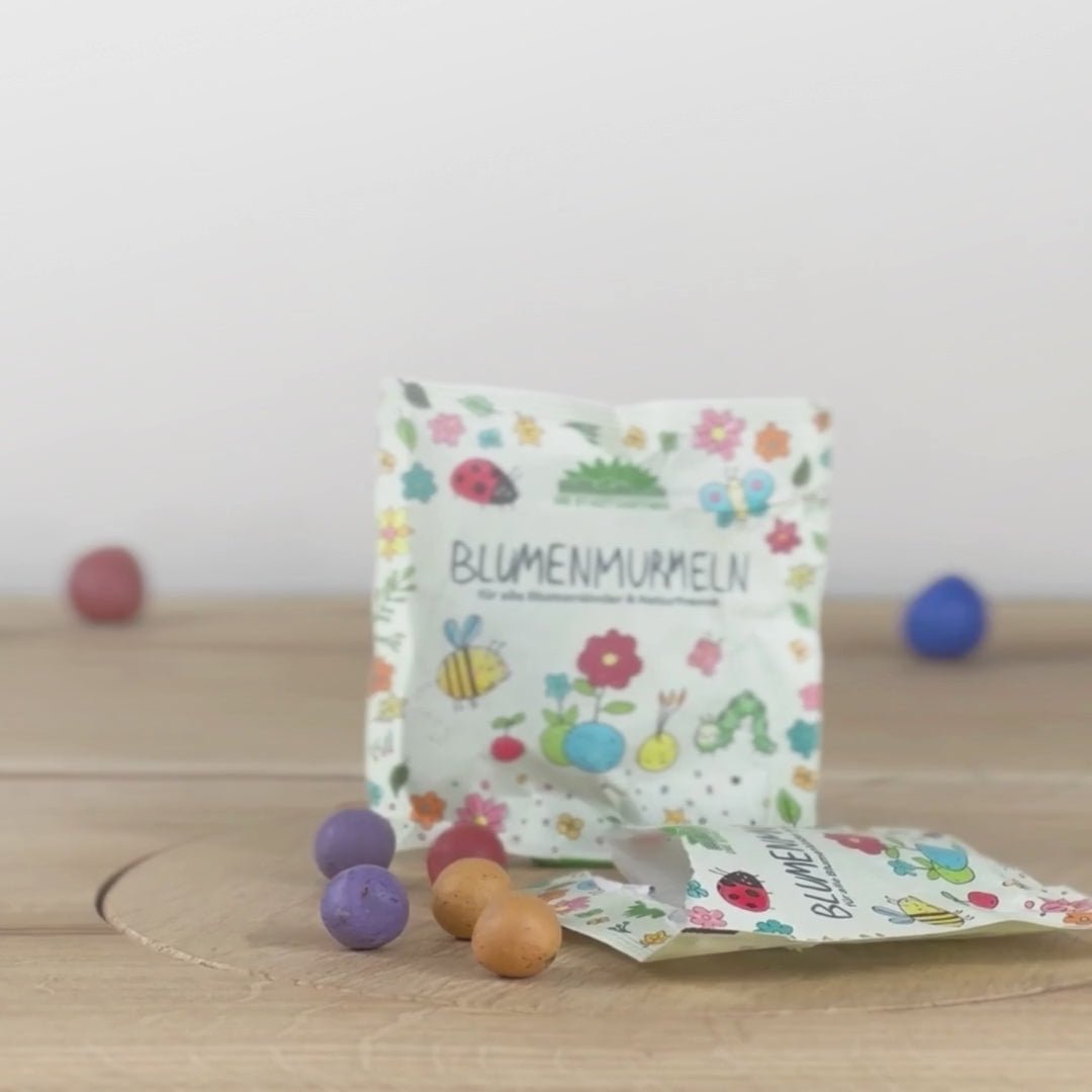 5 Blumenmurmeln im Tütchen