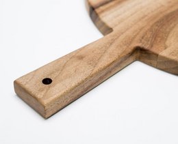 Round Wooden Pizza Serving Board