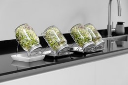 Sprouting jar set with double 1000ml jars