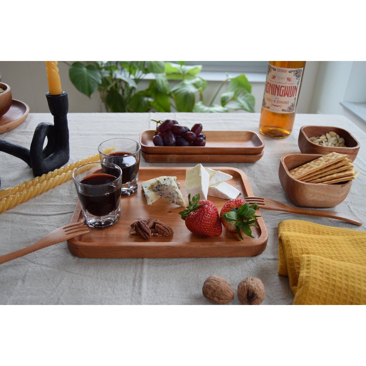 Handmade Tableware - Appetizer Serving Tray 26x20 cm - Eco-friendly - Khaya Wood