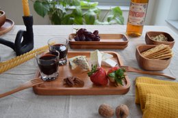 Handmade Tableware - Appetizer Serving Tray 26x20 cm - Eco-friendly - Khaya Wood