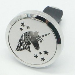 Car Diffuser Clip'Arôme - Unicorn - Stainless Steel with Blotters - Decorative Aromatherapy Accessory - Gift Idea