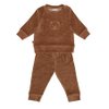 F&D Velour Baby Pyjama | Beaver Fur