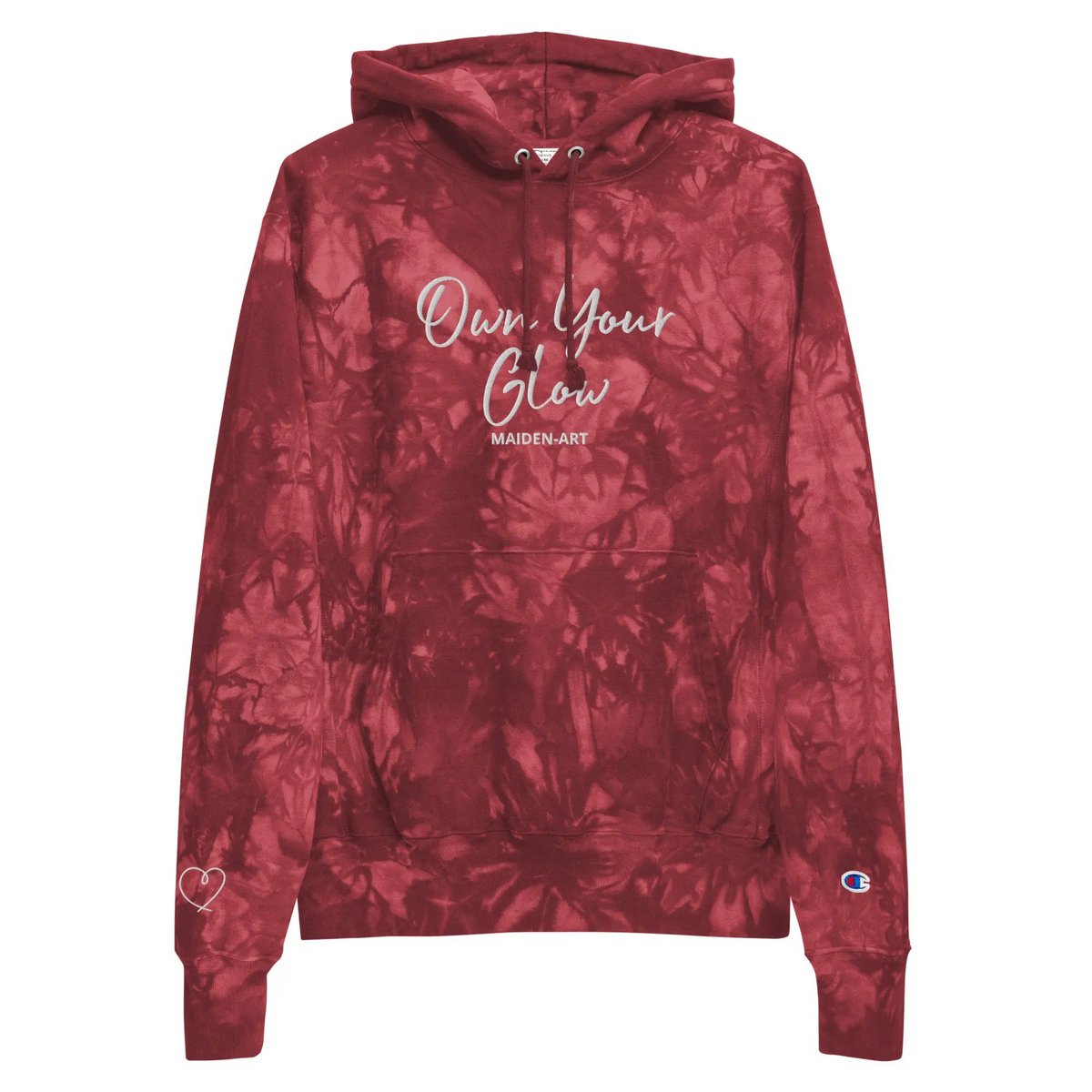 Own Your Glow Unisex Champion Batik-Hoodie mit Stickerei | Champion-Hoodie