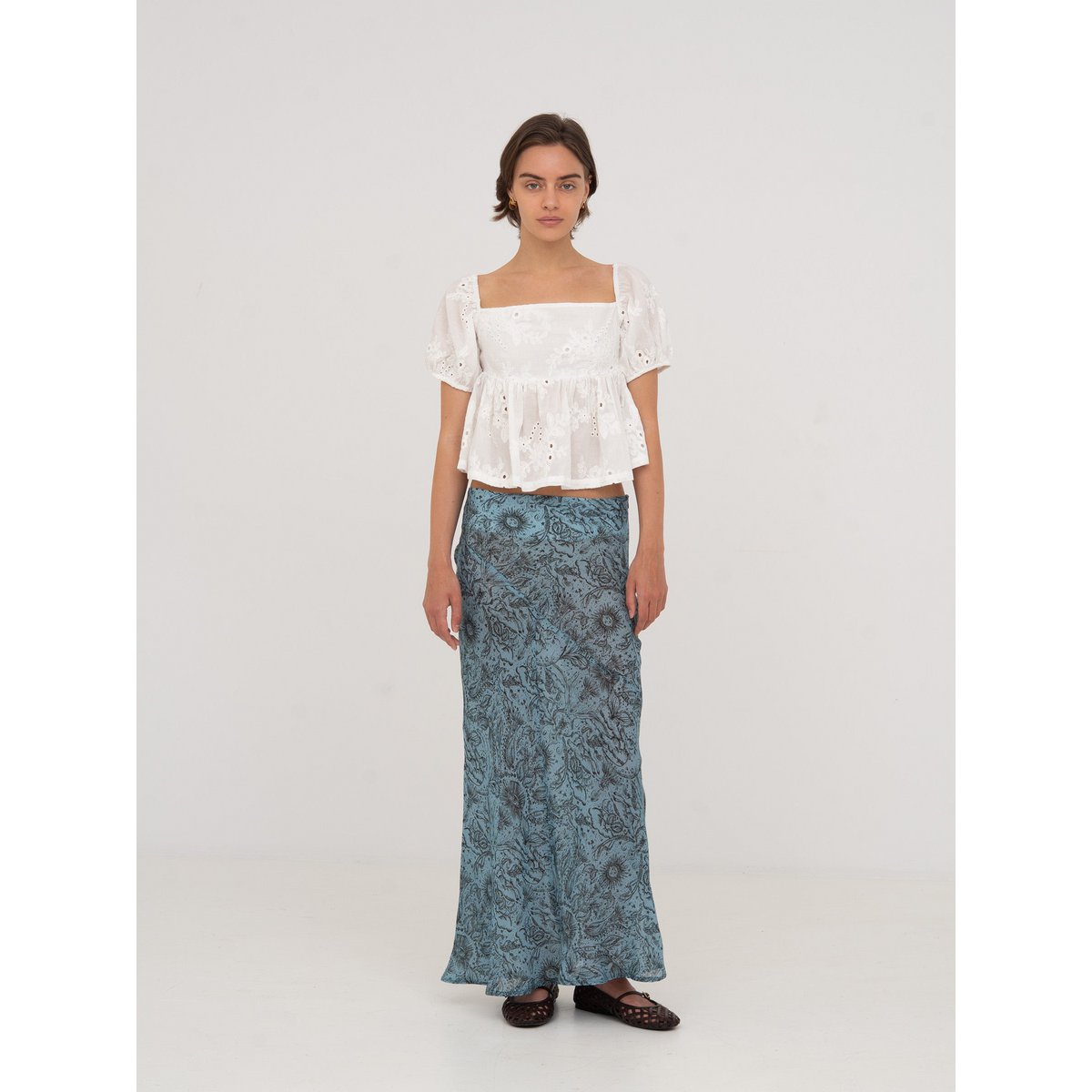 Vera Embroidered White Top