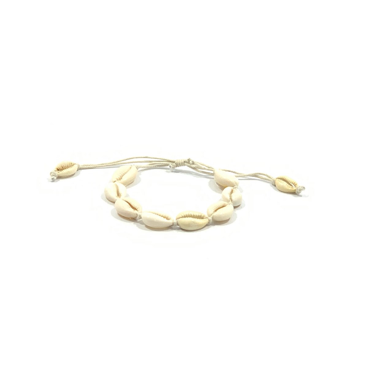 Cowry enkelbandje wit