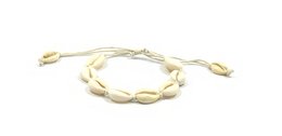 Cowry enkelbandje wit