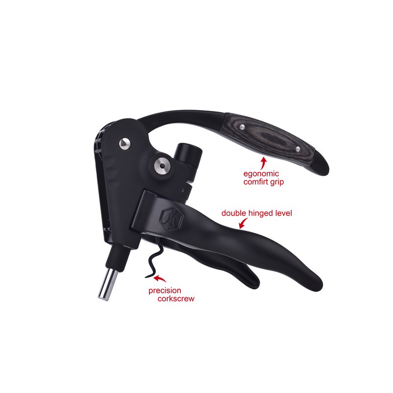 LAGUIOLE Lever Corkscrew Sommelier Bottle Opener Wine Bottle Opener, Gift Box, Black