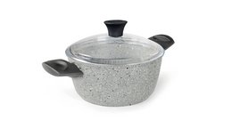 Cazo Inducción Dura 2h + tapa cristal 24 cm
