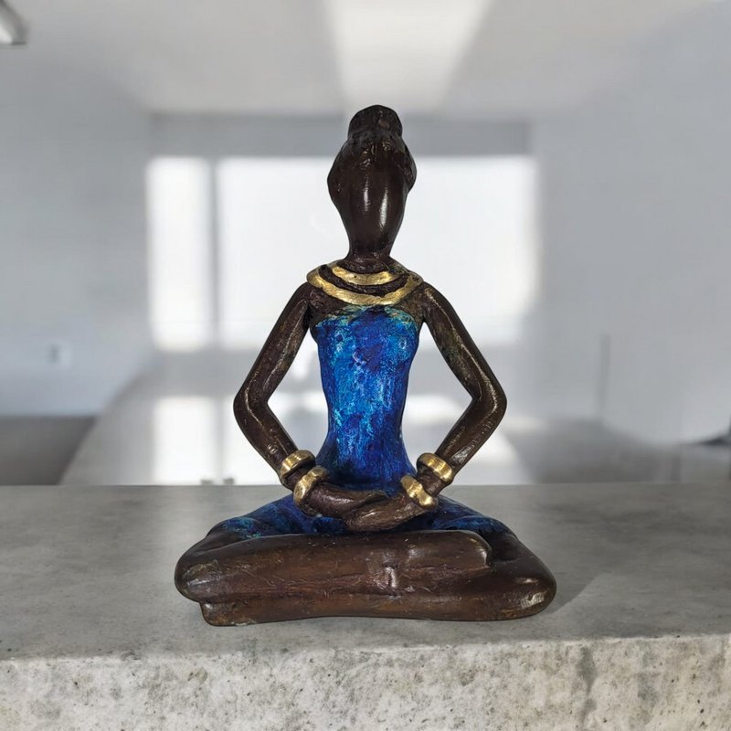 SCULTURA BRONZE YOGA "INDA" | di derme | colori diversi