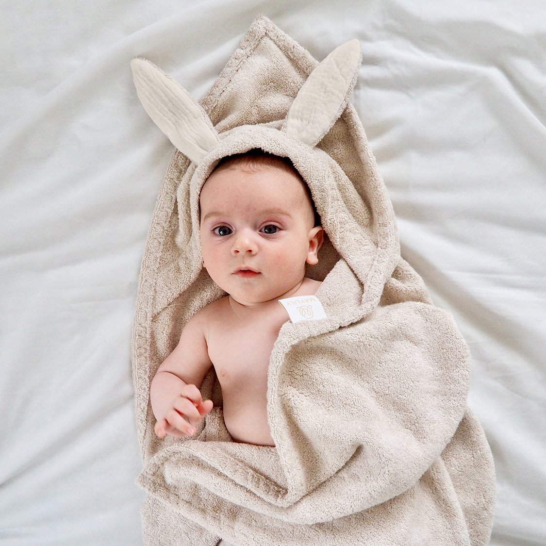 Bamboe handdoek Bunny - beige