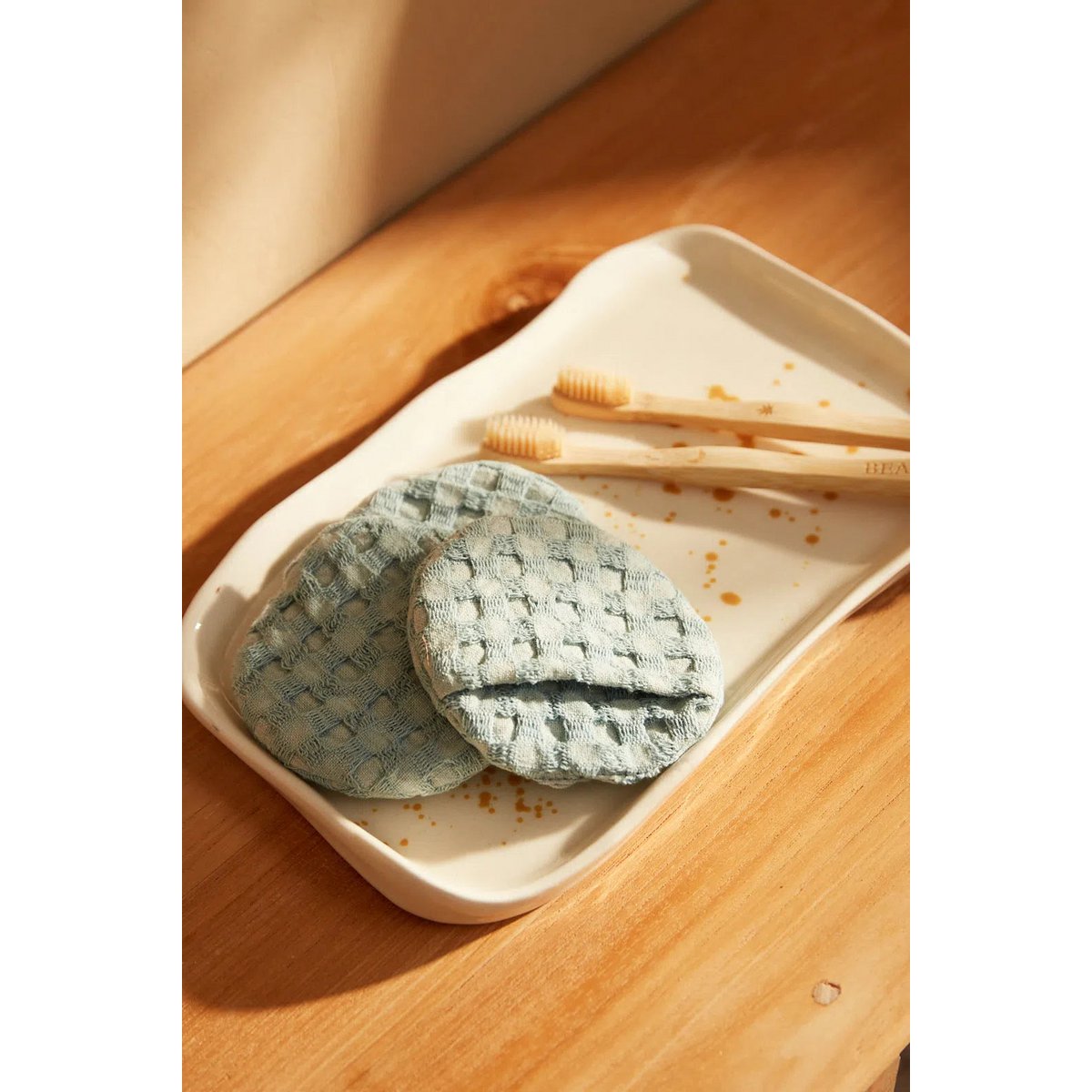 Pack of 3 Ola light green cotton makeup remover pads