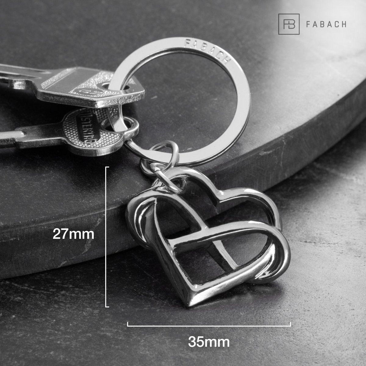 "Infinite Love" heart keychain with infinity sign - infinity pendant with heart