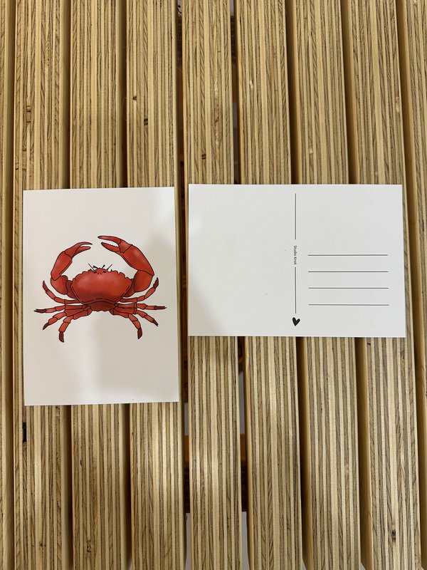 Cartolina con granchio