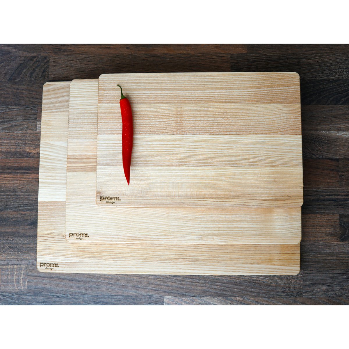 Planche à découper en bois de frêne naturel dur 3 tailles