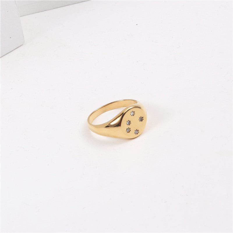 Cade - Constellation Night Star Signet guldring