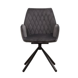 Sedia Donny velluto antracite