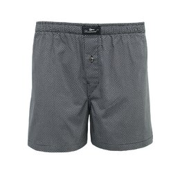 Boxer en coton tissé à pois noirs BC004