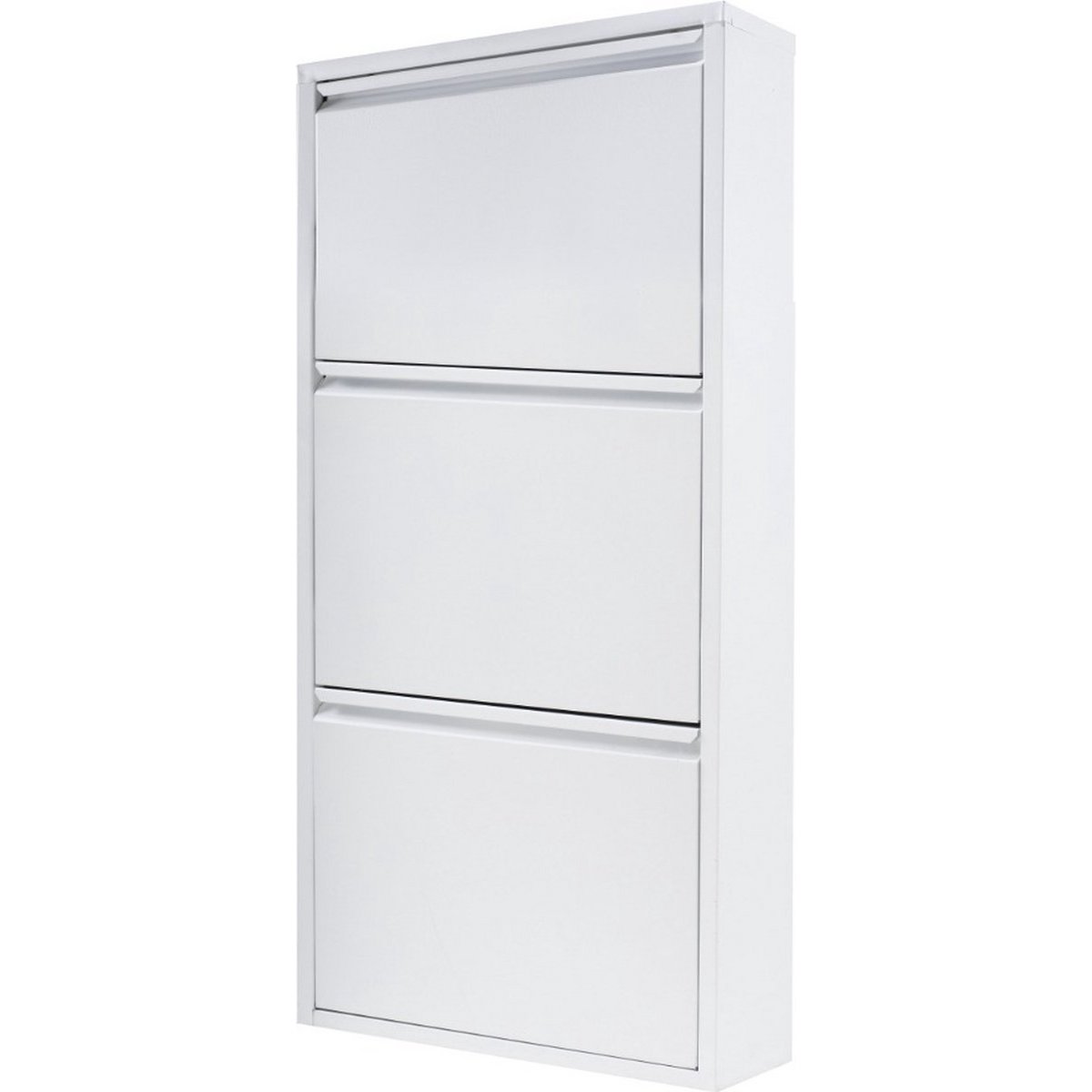 Zapatero metálico 3 puertas | Blanco mate