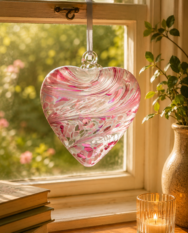 Cœur de l'Amitié 8 cm - Rose Pastel