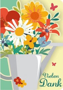 Greeting card Fun-Cut “Thank you flowers”