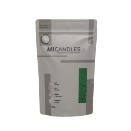  Forest green pillar candle, available in 250g and 500g sizes.