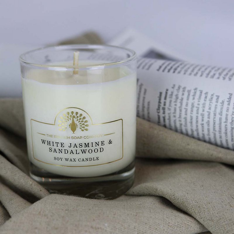 ENGLISH SOAP C° 170g Kerze – Weißer Jasmin und Sandelholz