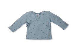 ENSEMBLE 5 PCS(CHEMISE+PANTALON+GANTS+BAVOIR+CHAUSSETTES)POUR NOUVEAU-NÉ (0-6 MOIS)-100%COTON-MOD. DUENDES - BLEU FONCÉ