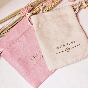 Sieradentasje With Love beige