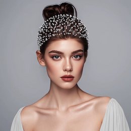 Filet à cheveux en cristal tricoté de luxe