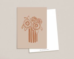 Ansichtkaart / Zonnebloemvaas