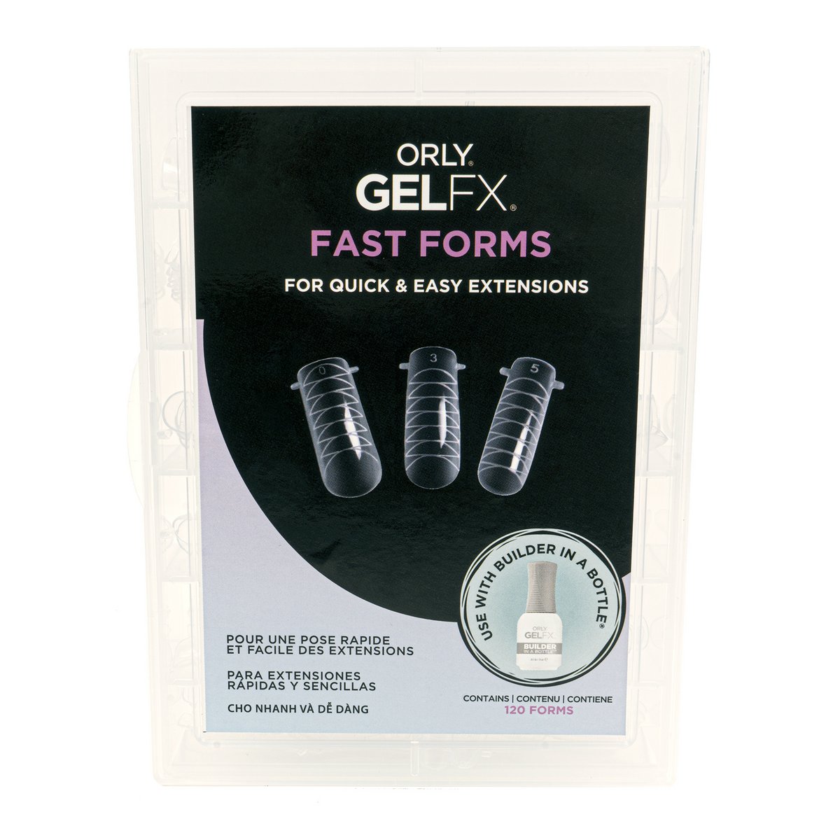 ORLY GELFX Fast Forms Kit profesional de 120 piezas
