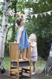 High chair, learning tower, bench (all-in-one)