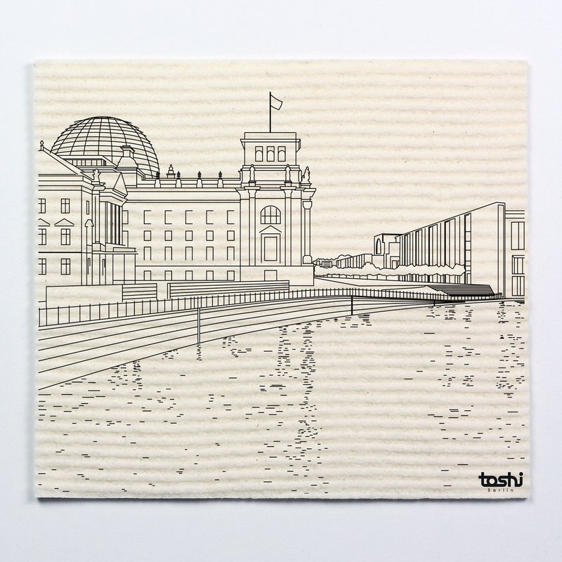 Set of 4 sponge cloths furbi: "Berlin 2"