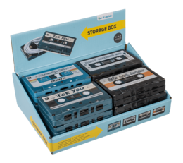 Metal storage box, Music cassette,