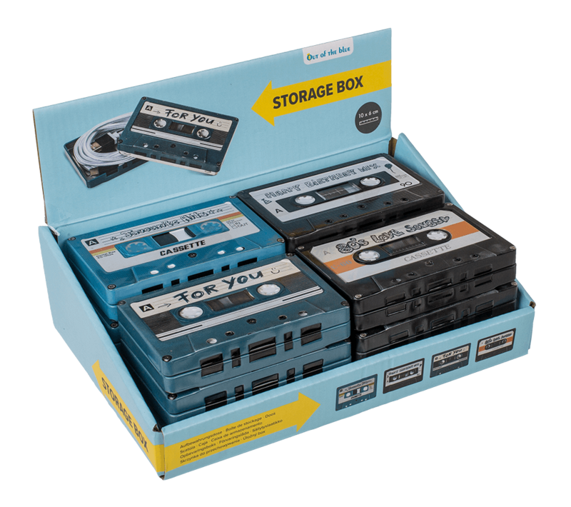 Metal storage box, Music cassette,