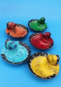 Schale mit aufgesetztem Elefant - Speckstein
