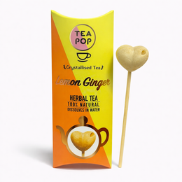 TEA-POP Thee-op-een-stokje | Citroen Gember | Displaybak met 20 stokjes