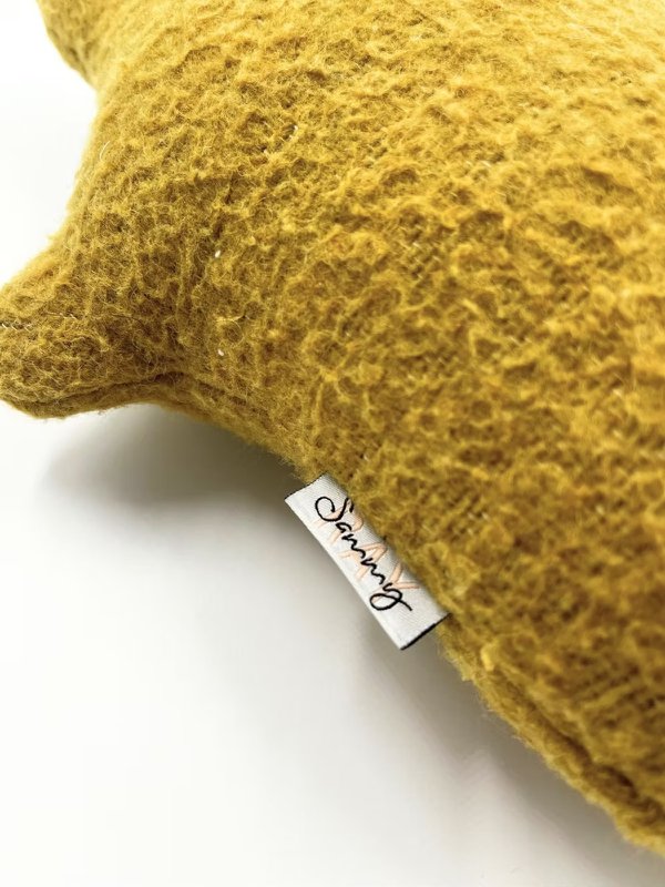 Peluche Baby Ippopotamo - Coperta in lana vintage - Verde muschio