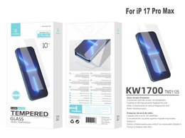 Techancy hærdet glasfilm til iPhone 17 Pro Max KW1700, 0,33 mm ultratynd, anti-fingeraftryk, anti-ridse, HD klar
