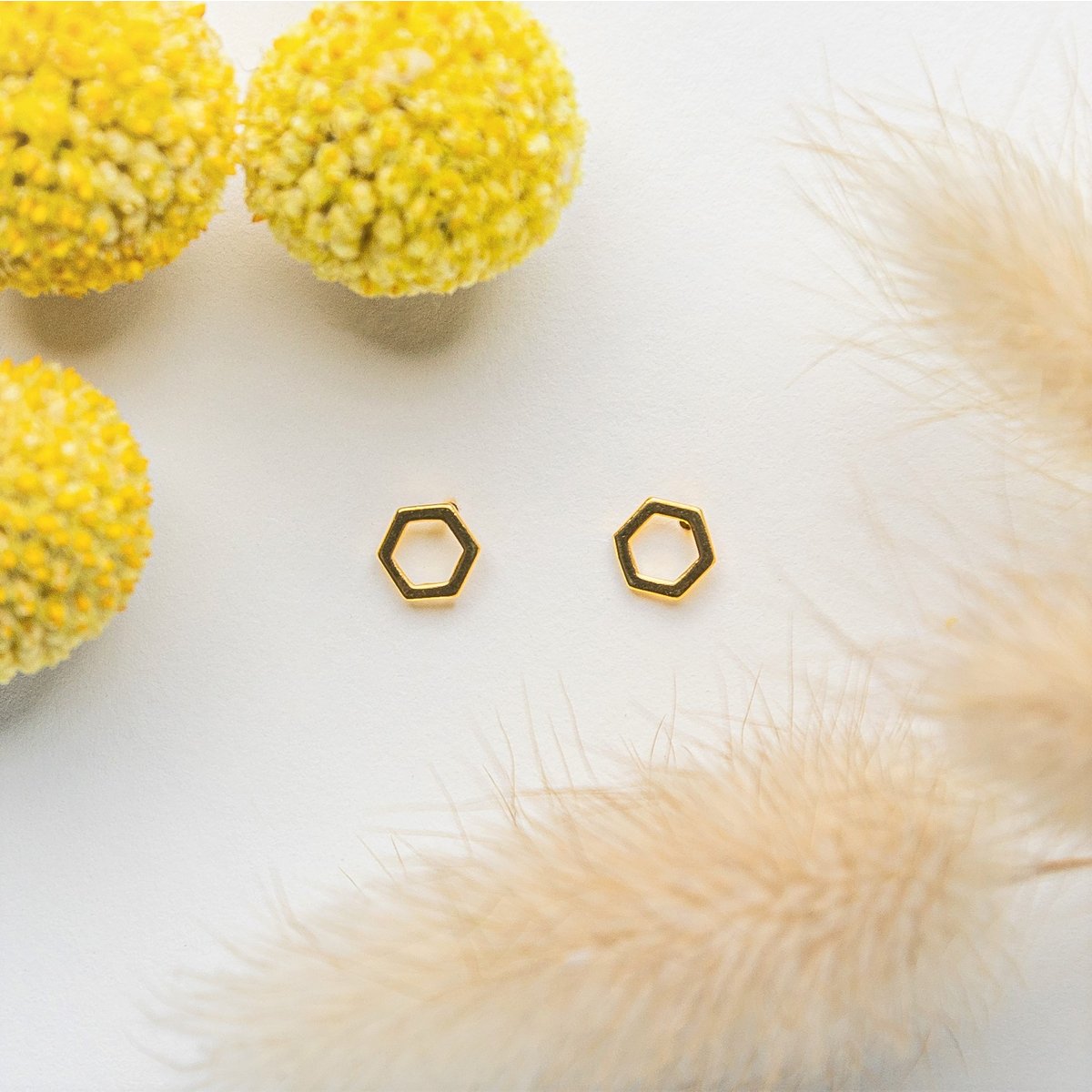 Pendientes bañados en oro PURE 08