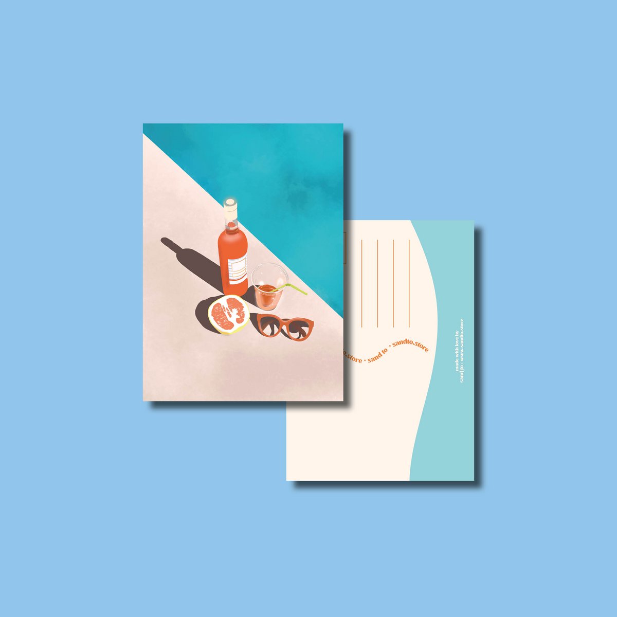 Summer vibes wine card