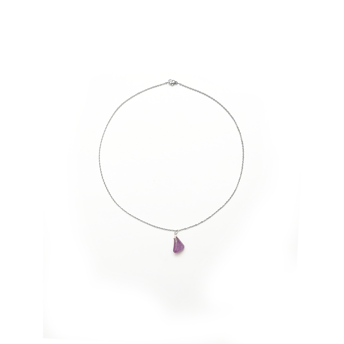 Gemstone necklace with amethyst - anti stress