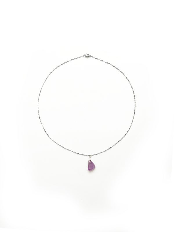 Gemstone necklace with amethyst - anti stress