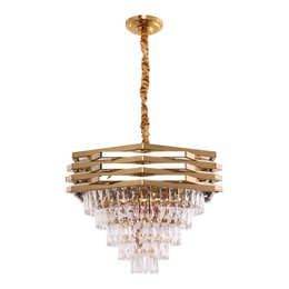 Lampada sospesa in oro cristallino | 60 cm
