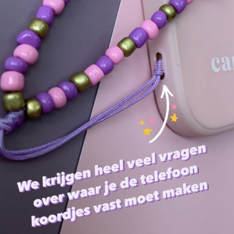 Telephone cord | Pearl/ Multicolor