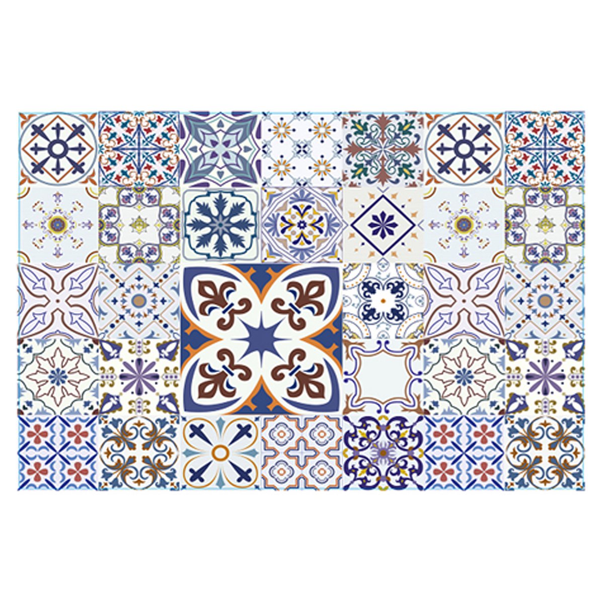 SÆT 6 POSAVASOS DE VINILO 10X10CM 10X10CM, GOMA EVA+PP 2MM LL63751