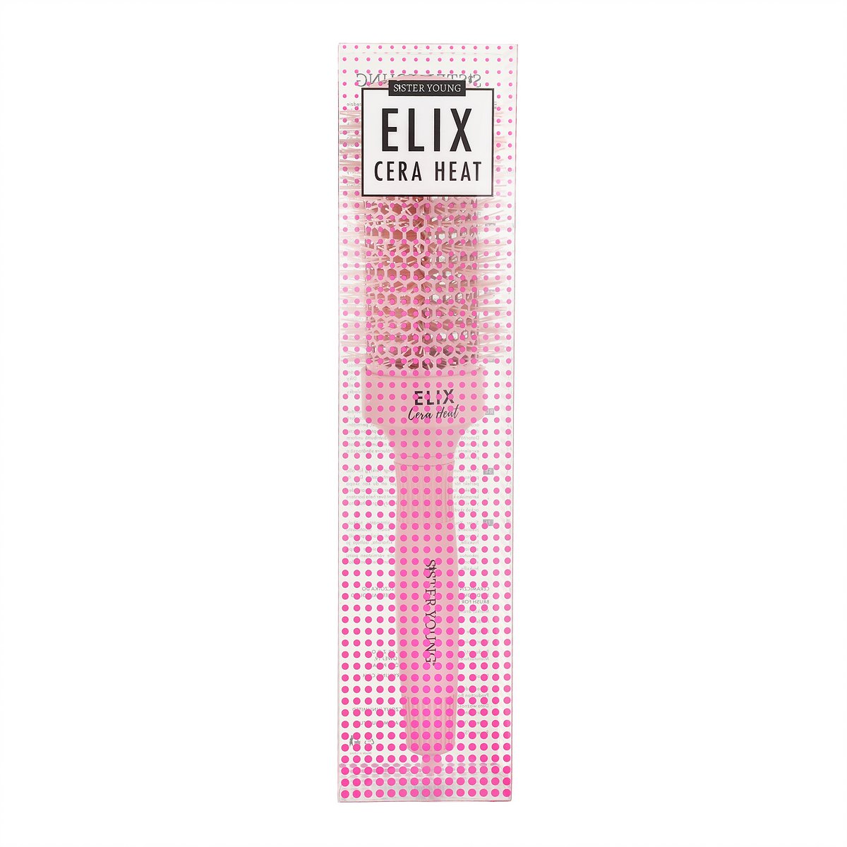Sister Young l ELIX Cera Heat – ceramic thermal styling brush with tail pick