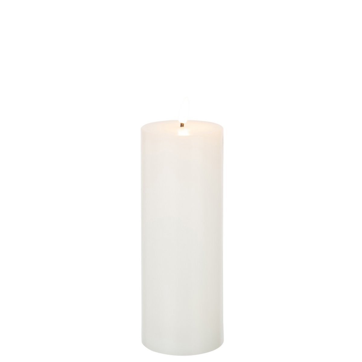 J-Line cylinder candle - white - large - LED lights
