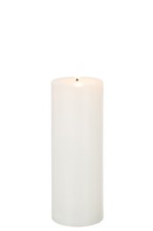 J-Line cylinder candle - white - large - LED lights
